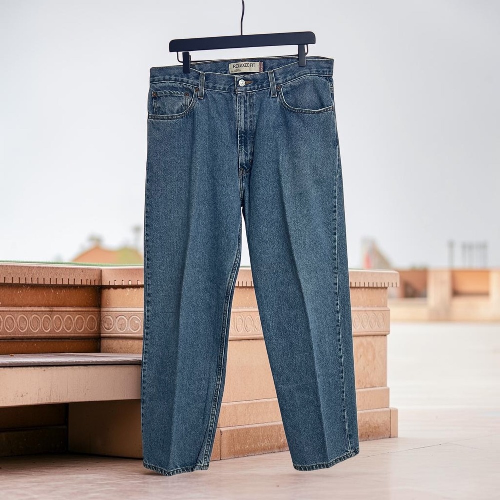 Levis 550 Relaxed Fit Tapered Leg Jeans Mens 36x30 Actual 36x29 Medium Wash Blue